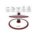 Крышка стеклянная 240 мм с силиконовым ободом круглая BURGUNDY PERFECTO LINEA 25-024321 (25-024321) 