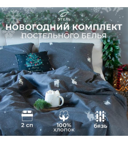 Постельное бельё "Этель" 2 сп Magic night 175х215 см, 200х220 см, 70х70 см - 2 шт, бязь