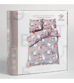 Постельное бельё "Этель" 2 сп «Зимние игры» 175*215 см, 200*220 см, 70*70 см -2 штуки