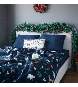 Постельное белье новогоднее "Этель" Евро Winter animals 200*217 см, 240*220 см, 70*70 см - 2 штуки