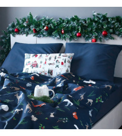 Постельное белье новогоднее "Этель" Евро Winter animals 200*217 см, 240*220 см, 70*70 см - 2 штуки