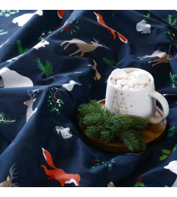 Постельное белье новогоднее "Этель" Евро Winter animals 200*217 см, 240*220 см, 70*70 см - 2 штуки