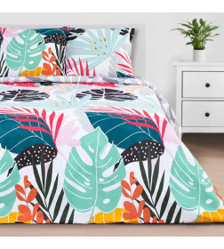 Постельное белье "Этель" дуэт Сolored tropics 143*215 см - 2 шт, 240*220 см, 70*70 см -2 шт