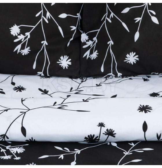 Постельное бельё Этель Евро Flowers (вид 3) 200х217 см, 220х240 см, 70х70 см -2 шт,поплин 125 г/м2 (5424336) 