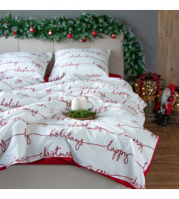 Постельное бельё "Этель" 1.5 сп Christmas letter 143х215 см, 150х214 см, 70х70 см - 2 шт, бязь
