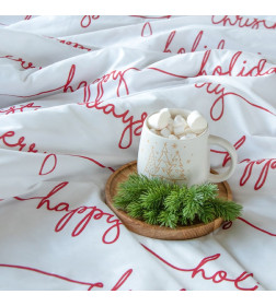 Постельное бельё "Этель" 1.5 сп Christmas letter 143х215 см, 150х214 см, 70х70 см - 2 шт, бязь