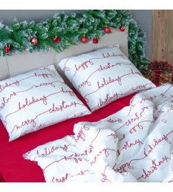 Постельное бельё "Этель" 1.5 сп Christmas letter 143х215 см, 150х214 см, 70х70 см - 2 шт, бязь