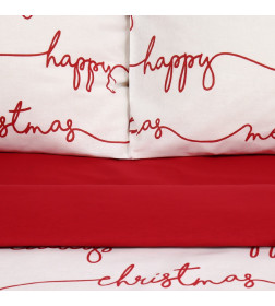 Постельное бельё "Этель" 1.5 сп Christmas letter 143х215 см, 150х214 см, 70х70 см - 2 шт, бязь
