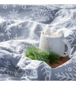 Постельное бельё «"Этель"» 1.5 сп Snow fall, 143х215 см, 150х214 см, 70х70 см - 2 шт, бязь