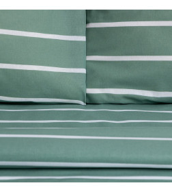 Постельное бельё Этель Дуэт Mint stripes 143х215 см-2шт, 220х240см, 70х70см-2шт, 100% хлопок, поплин