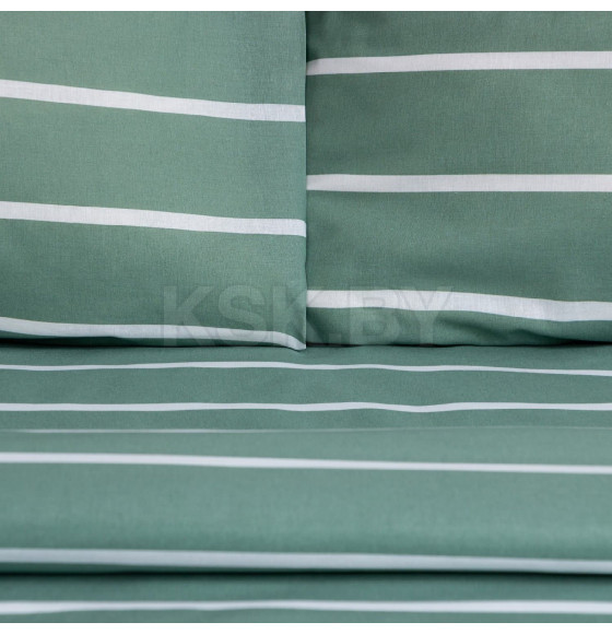 Постельное бельё Этель Дуэт Mint stripes 143х215 см-2шт, 220х240см, 70х70см-2шт, 100% хлопок, поплин (6632207) 