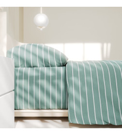 Постельное бельё Этель Дуэт Mint stripes 143х215 см-2шт, 220х240см, 70х70см-2шт, 100% хлопок, поплин