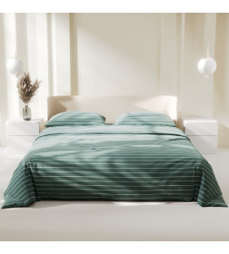 Постельное бельё Этель Дуэт Mint stripes 143х215 см-2шт, 220х240см, 70х70см-2шт, 100% хлопок, поплин
