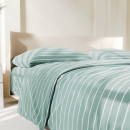 Постельное бельё Этель Дуэт Mint stripes 143х215 см-2шт, 220х240см, 70х70см-2шт, 100% хлопок, поплин (6632207) 