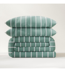 Постельное бельё Этель Дуэт Mint stripes 143х215 см-2шт, 220х240см, 70х70см-2шт, 100% хлопок, поплин