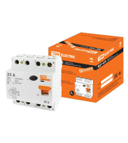 Устройство защитного отключения УЗО ВД1-63S 4Р 25А 300мА TDM SQ0203-0065