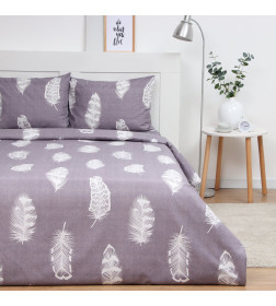 Постельное бельё Экономь и Я дуэт Feather 143*215см-2шт,215*220см,50*70см-2шт, полисатин,80г/м² 10624097