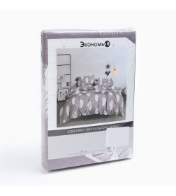 Постельное бельё Экономь и Я дуэт Feather 143*215см-2шт,215*220см,50*70см-2шт, полисатин,80г/м² 10624097