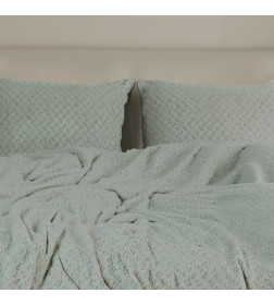 Постельное бельё LoveLife Tufting 2сп "Квадрат" 175*215см,200*230см,50*70см-2шт, цвет зеленый, 110 г/м2