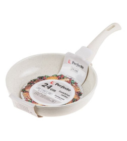 Сковорода алюминиевая с антипригарным покрытием 24х5.5 см (бежевая) Cook&Fun PERFECTO LINEA 55-240102