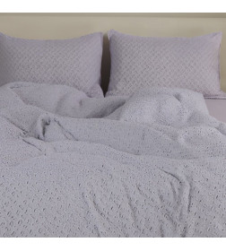 Постельное бельё LoveLife Tufting 1,5сп "Квадрат" 143*215см,150*230см,50*70см-2шт,цвет серо-сиреневый,110г