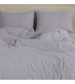 Постельное бельё LoveLife Tufting 2сп "Квадрат" 175*215см,200*230см,50*70см-2шт, цвет серо-сиреневый,110 г