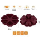 Форма для выпечки силиконовая круглая на 6 сердец 25х4.5 см BURGUNDY PERFECTO LINEA 20-118819 (20-118819) 