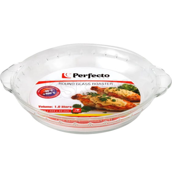 Форма из жаропрочного стекла 1.0 л круглая 255х223х43 мм PERFECTO LINEA 12-100011 (12-100011) 