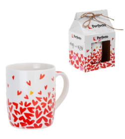 Кружка керамическая 350 мл LOVE HEARTS-4 PERFECTO LINEA 30-063604