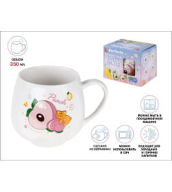 Кружка керамическая 350 мл "персик" Sweet fruits PERFECTO LINEA 17-401114