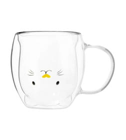 Кружка стеклянная с двойными стенками 280 мл Funny animals PERFECTO LINEA 30-130002