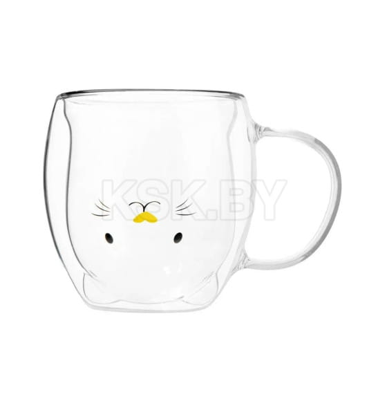 Кружка стеклянная с двойными стенками 280 мл Funny animals PERFECTO LINEA 30-130002 (30-130002) 