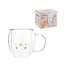 Кружка стеклянная с двойными стенками 280 мл Funny animals PERFECTO LINEA 30-130002 (30-130002) 