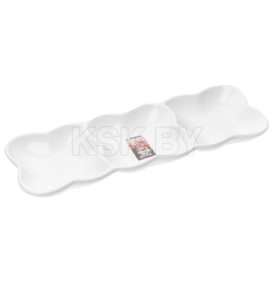 Блюдо 3-х секционное керамическое 29.5х10х2.5 см (белое) ASIAN PERFECTO LINEA 17-102950 (17-102950) 