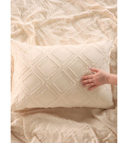 Постельное бельё LoveLife Tufting 2сп "Ромб" 175*215см,200*230см,50*70см-2шт, цвет бежевый, 110 г/м2