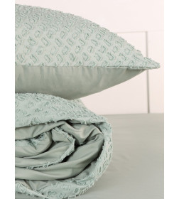 Постельное бельё LoveLife Tufting дуэт "Квадрат" 143*215см-2шт,230*240см,50*70см-2шт, цвет зеленый,110 г/м2