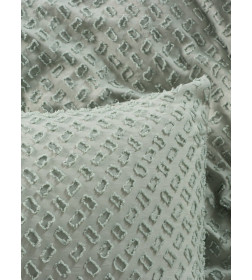 Постельное бельё LoveLife Tufting дуэт "Квадрат" 143*215см-2шт,230*240см,50*70см-2шт, цвет зеленый,110 г/м2