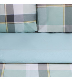 Постельное бельё LoveLife дуэт Square green, 143х215см-2шт, 225х240см, 50х70см-2шт 100%хл, сатин 125г/м