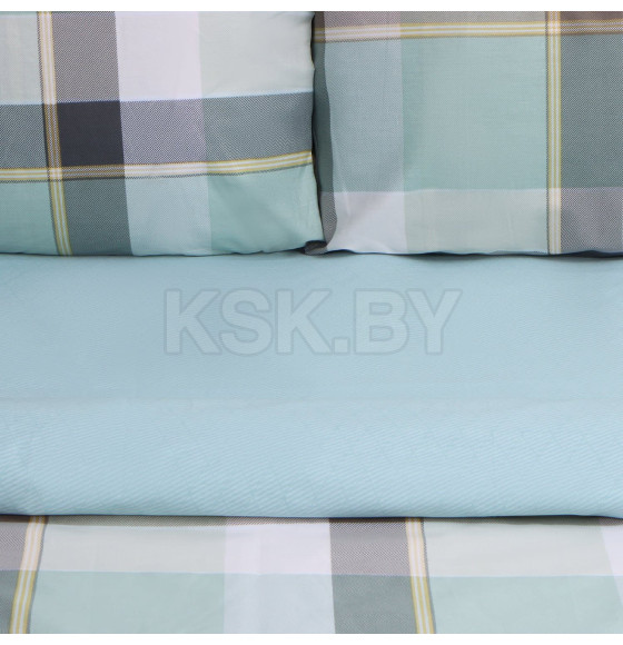 Постельное бельё LoveLife дуэт Square green, 143х215см-2шт, 225х240см, 50х70см-2шт 100%хл, сатин 125г/м (10277935) 