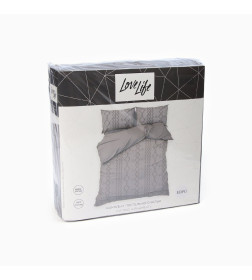 Постельное бельё LoveLife Tufting евро "Орнамент" 200*217см,230*240см,50*70см-2шт, цвет серый, 110 г/м2