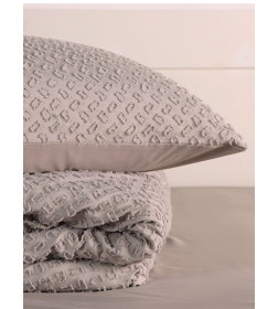 Постельное бельё LoveLife Tufting дуэт "Квадрат" 143*215см-2шт,230*240см,50*70см-2шт, цвет серый, 110 г/м2