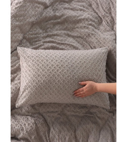 Постельное бельё LoveLife Tufting дуэт "Квадрат" 143*215см-2шт,230*240см,50*70см-2шт, цвет серый, 110 г/м2