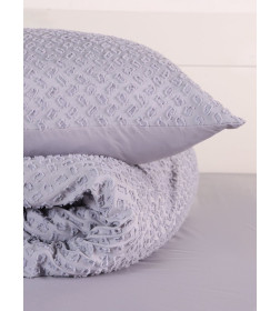 Постельное бельё LoveLife Tufting 2сп "Квадрат" 175*215см,200*230см,50*70см-2шт, цвет серо-сиреневый,110 г
