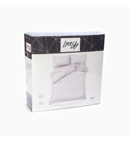 Постельное бельё LoveLife Tufting 2сп "Квадрат" 175*215см,200*230см,50*70см-2шт, цвет серо-сиреневый,110 г