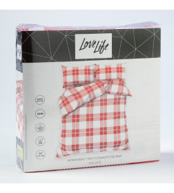 Новогоднее постельное бельё LoveLife 2сп Square 175*215см,200*225см,50*70см-2шт,100%хлопок,сатин