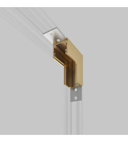 Коннектор угловой внутренний для накладного шинопровода Brass Line латунь
