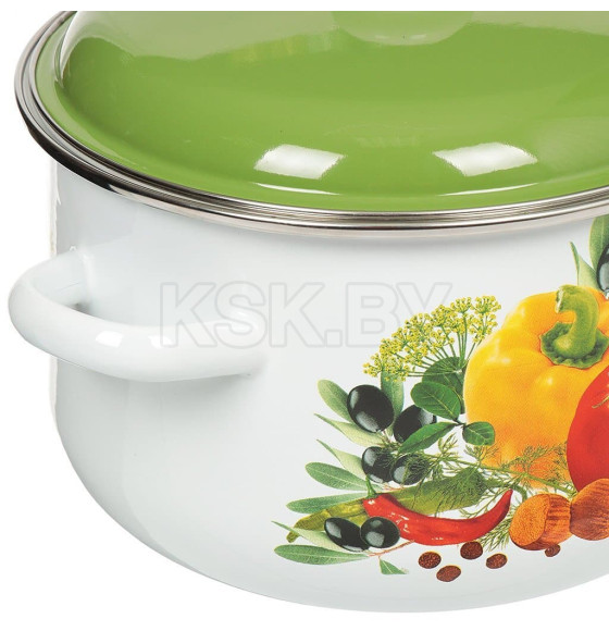 Кастрюля коническая СтальЭмаль 
