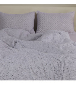 Постельное бельё LoveLife Tufting евро "Квадрат" 200*217см,230*240см,50*70см-2шт, цвет серо-сиреневый,110г