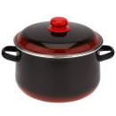 Кастрюля коническая СтальЭмаль "Кармен" (5,5л) 2с47я черный с красн. подп. (65302) 