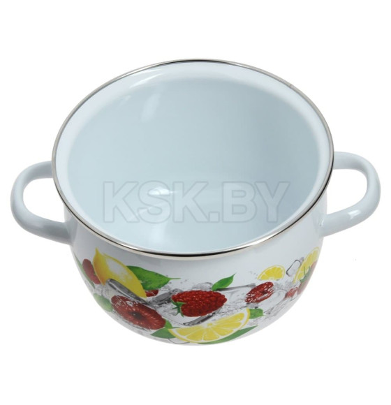 Кастрюля сферическая СтальЭмаль 